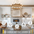 5" 10Pcs E12 Bulb PATIKIL Tall Candle Covers Sleeves, Metal Chandelier Socket Sleeves with Insulation Heat Shrinkable