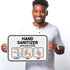 12x18 Inches, 3M .063 Hand Sanitizer Available Here with Apply Rub and Dry Hands Graphic Sign, EGP Reflective Aluminum