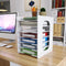 Natwind 7 Tiers Paper Organizer for Desk - White File Holder, Mail Letter Tray & Document Storage Rack for Home Office