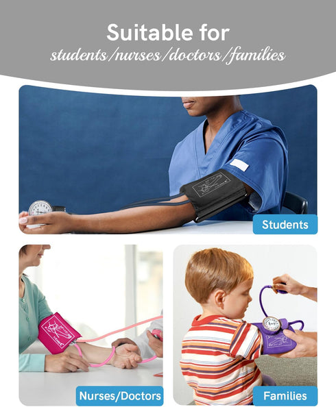 FriCARE Manual Blood Pressure Cuff, Aneroid Sphygmomanometer for Home Use, Fits Large Adult Arm 9-17 inch