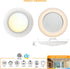 6 Inch LED Low Profile Disk Light with Night Light, 120VAC, 15W, 5CCT Color Changing, 1000LM, Dimmable, ETL, Shower Wet Rated Screw in Flush Mount Ceiling Light, White/1 Pack by JULLISON