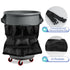 Trash Can Caddy Bag, 12 Pockets Organizer for Cleaning Tools and Supplies, Fits 20-44 Gallon Can (Black)