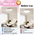 2 12 Inch ANGSYLTH Pcs Fluorescent Light Covers - Round Covers for Ceiling Lights, Home Velcro Light Filters