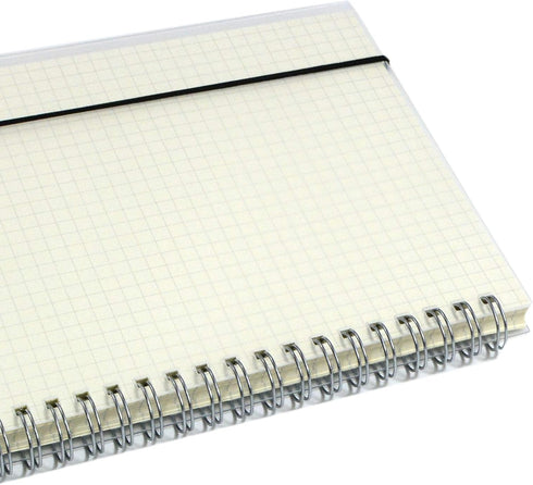 Yansanido Spiral Notebook, 4 Pcs, 10.1 Inch x 7.6 Inch B5, Thick Plastic Translucent Frosting, 80 Sheets