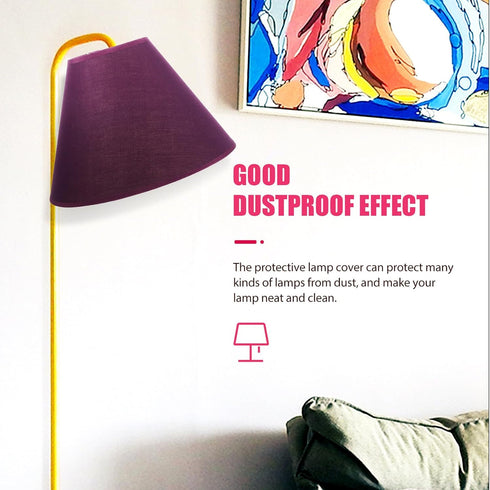Purple Fabric Lamp Shade Cover for Table and Bedside Lamps Simple Elegant Cloth Replacement for Floor and Desk Lighting