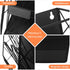 Magnetic File Holder, 3-Tier Black File Organizer for Cabinets, Mail & Magazine Holder, No-Drill Mount for Office Home