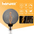 Globe Decorative LED Light Bulb, Oversized Round Dimmable Smoke G125/G40, Edison 3.5W 2200K Soft Warm Lighting