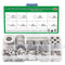 304 Stainless Steel Flat Washers Set, 580 Pieces, 9 Sizes for Home Decoration and Outdoor Construction