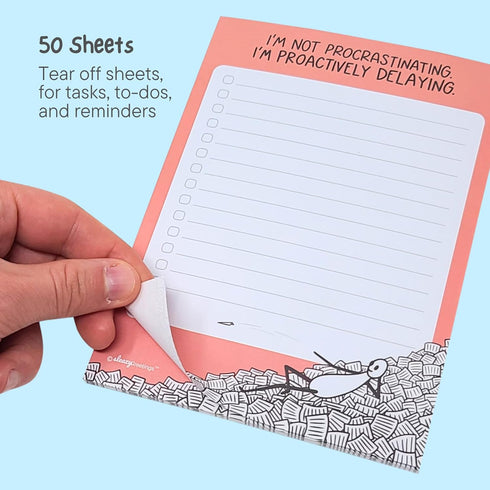 Sleazy Greetings Funny To Do List Notepad - 4 Large Sarcastic Memo Pads, 5 x 7-Inches Grocery Lists for Teacher Gifts