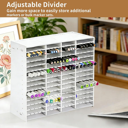 AOPOKOLGG 270 Marker Organizer, Slots Marker Holder Organizer Marker Storage with Divider Art Marker Rack for Pencils