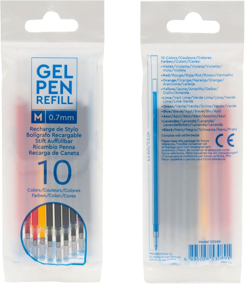 IQ Gel Pen Refills, 10 Pack, Compatible with Lego Gel Pens