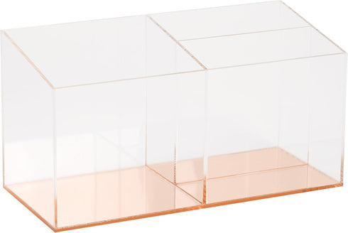 C.R. Gibson Acrylic Desktop Organizer, Mirror Panel, 9" W x 4" H x 4" D - Rose Gold (SC2-20084)