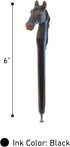 Planet Pens Horse Head Novelty Writing Pen, Cool Hand Ballpoint Pen with Unique Black Horse Head Design