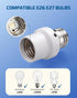 E26/E27 2 Pack, DEWENWILS Light Sensor Socket, Socket Adapter, Automatic Dusk to Dawn, Double Sensors for Porch/Wall