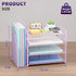 Marbrasse Desk Organizer and Accessories, 4-Tier Paper Letter Tray Organizer with File Holder for School Home Office