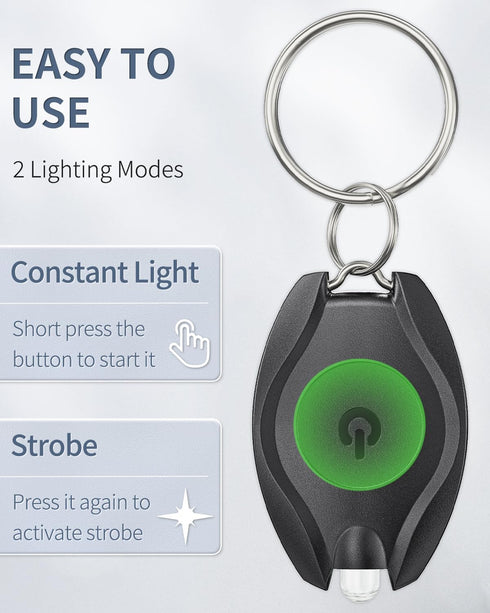 Uniclife 5 Pack LED Keychain Flashlight, Mini Light 14 Lumen for Outdoor Camping and Emergency