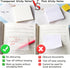 Transparent Sticky Notes - 3x3 inch Clear Waterproof Self-Adhesive Pads for Books Annotation (200 Sheets)