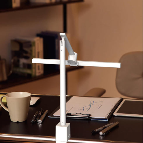 15.75 10W ArchDesk Desk Lamp: Dim, Warm~Cool White Adjustable, Anti-Glare, Sensor, LED, Eye Protection, Foldable
