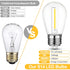 Mlambert LED String Light Bulbs, Shatterproof Outdoor S14 Replacement Light Bulbs, 4000K, Waterproof, 1W LED Edison