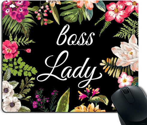 Smooffly Custom Gaming Mouse Pad - Floral Lady Funny Design