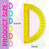 Zonon 12 Pieces Protractors Bulk, Plastic 180 Degrees 6 Inch Translucent for Geometry, Angle Measurement, School