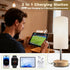 DimmableUSB 3 Bedside Lamp Touch Charging Ports Brightness Levels Adjustable Desk Lamp for Bedroom, Living Room, Home