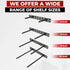 Set 2 11 inch (4 inch of Floating Shelf Brackets Multiple Mounting Location Baseplate/Heavy Duty Black Painted Mild