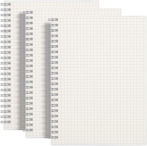 RETTACY 3-Pack Graph Paper Notebook, A5, 160 Pages per Pack, 100 GSM Premium Acid-Free Paper