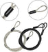 GOMRQING 3mm 200CM/6.6ft (2 Pack) Long Outdoor Travel Security Cable Lock,Braided Steel Coated Safety Cable Luggage