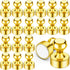 VNDUEEY 20 Pcs Refrigerator Magnets, Gold Metal Push Pin Magnets, Small Strong Magnets for Whiteboard, Office, Classroom