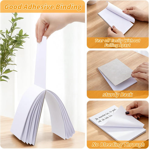 4x6, 36 Pack 4x6, 50 4 6, Note Pads Small NotePads, Server Pads, Scratch Pads Memo Pads White Paper, Sheets per Blank