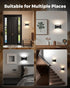 tiyiawi Set 3 Battery Powered Wall Sconces of Two, Rechargeable Magnetic Wall Sconce with Remote Control, Colors