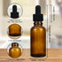 YoleShy 1oz Glass Dropper Bottle, 50 Pack Amber Glass Bottles with Droppers and Black Caps for Essential Oils