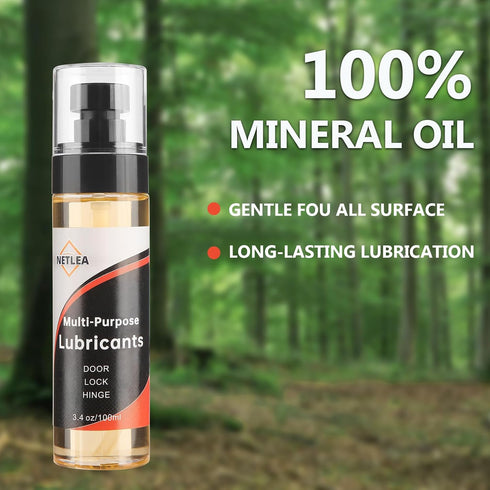 4.4oz 3.4oz 1oz Lock and Hinge Lubricant-Squeaky Lock Fix & Garage Door Lube with Spray & Precision Oiler for Locks