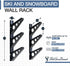 StoreYourBoard Horizontal Ski Wall Rack, Holds 3 Pairs of Skis and Poles, Up to 40 lbs