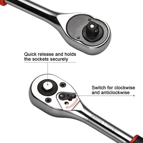 12pcs 3/8 Inch Set, Set 10 8-14,17,19,21mm 2 Egofine Ratchet Socket Wrench Drive Socket with Sockets and Way Quick