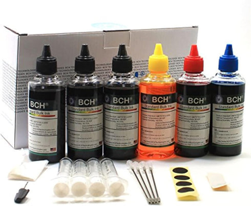 BCH Standard Refill Ink Kit for All Printers - 100 ml x6 (Total 600 ml)