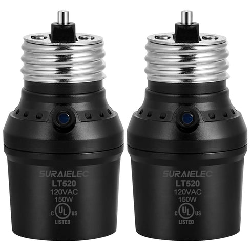 Suraielec Light Sensor Socket, Automatic Dusk to Dawn Light Socket with 360