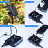 10 10Ft 300LED 8 Dimmable Solar Curtain Lights Outdoor x Waterproof Waterfall Light with Modes Remote USB Rechargeable