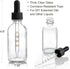 4 Pack 2 oz Glass Dropper Bottles with Measured Dropper, 60ml Dark Clear Tincture Bottles for Essential Oils