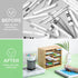 Ohuhu Bamboo Marker Organizer, Wooden Desktop Storage for 126 Markers, Pens, and Art Brushes