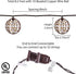 TWINKVILLA Outdoor Decorative Patio String Lights, Beaded Copper Wire Ball Style Lantern Lights, Connectable