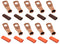 10pcs 6 Gauge 6 AWG x 5/16” Pure Copper Cable Lug Terminal Ring Connectors with Dual Wall Adhesive Lined Tubing