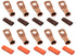 10pcs 6 Gauge 6 AWG x 5/16” Pure Copper Cable Lug Terminal Ring Connectors with Dual Wall Adhesive Lined Tubing