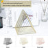 Urban Deco Gold Triangle Desk Organizers - 10 Sections Metal Wire Magazine Holder for File Folder Storage