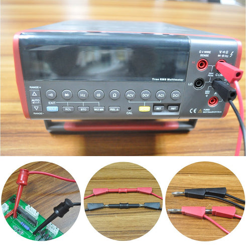Multimeter Leads, Electrical Test Lead Kit: Banana to Alligator Clips, Plugs, and Mini Hooks Set (3 Pair)