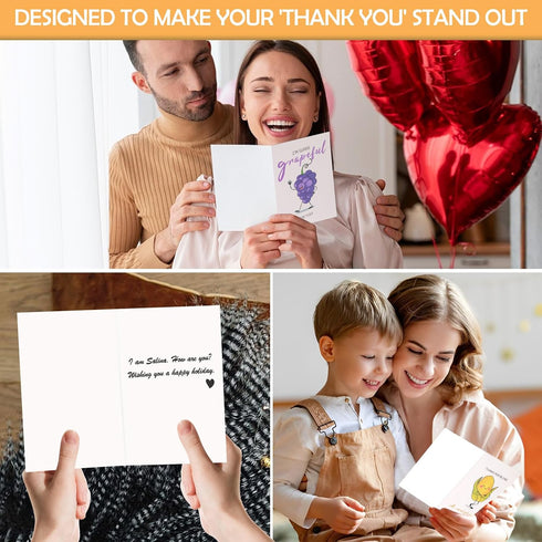 XXINMOH Set 20, 4x6 INCH Premium Funny Thank You Cards of Unique Teacher Appreciation Cards with Envelopes, Cute Notes