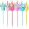Cholemy 24 Pieces Unicorn Party Favor Pens - Bulk Unicorn Fluffy Fuzzy Pens for Classroom School Office