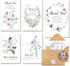 C2U Funeral Thank You Cards with Envelopes(50 Pack 4"x6"),Stickers & Message Inside
