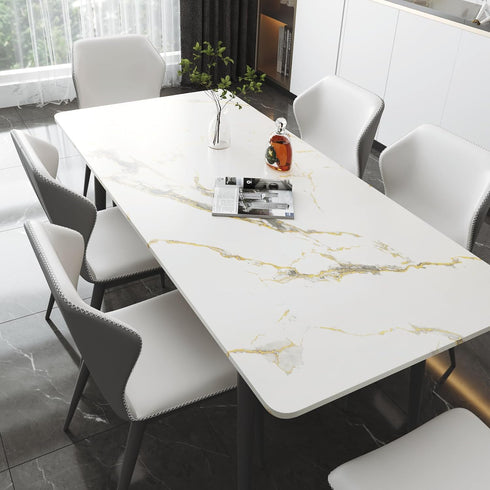 LACHEERY Thick White Marble Contact Paper for Countertops, Waterproof Peel and Stick Wallpaper 15.8"x80"